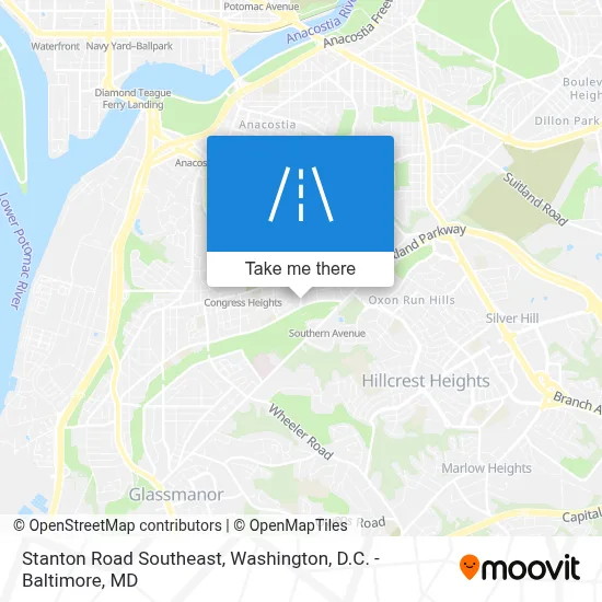 Stanton Road Southeast map