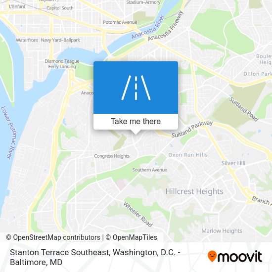 Stanton Terrace Southeast map