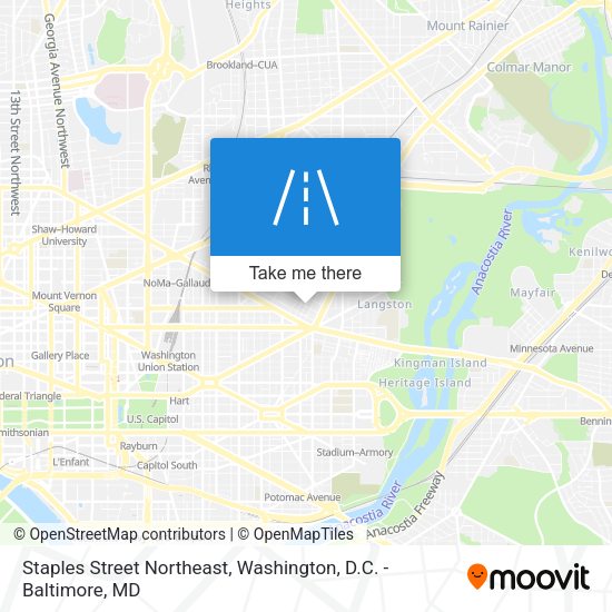 Staples Street Northeast map