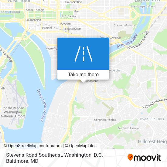 Mapa de Stevens Road Southeast