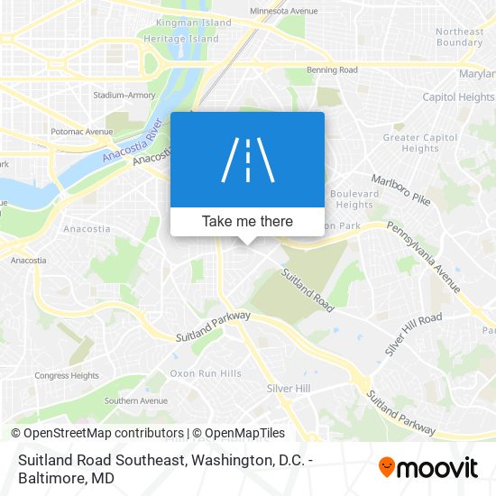 Suitland Road Southeast map