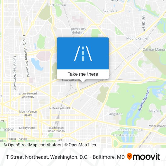 Mapa de T Street Northeast