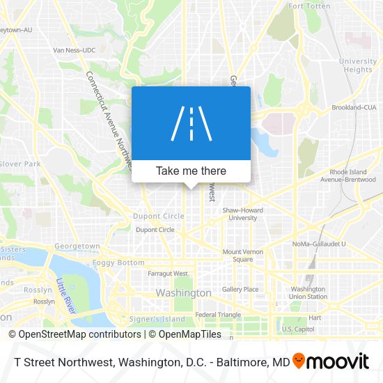 T Street Northwest map