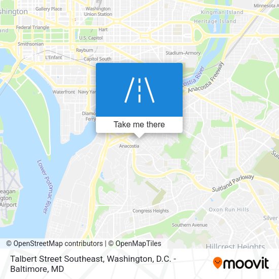 Talbert Street Southeast map
