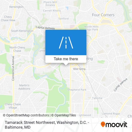 Mapa de Tamarack Street Northwest