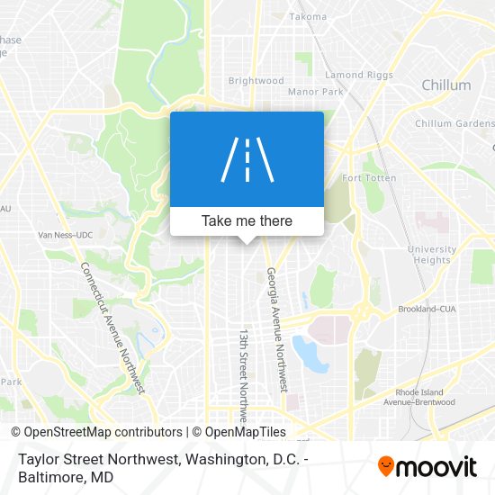 Taylor Street Northwest map