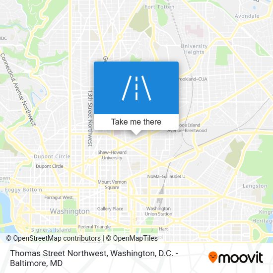 Mapa de Thomas Street Northwest