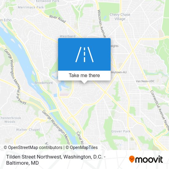 Mapa de Tilden Street Northwest