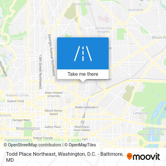Todd Place Northeast map