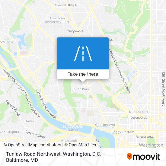 Mapa de Tunlaw Road Northwest