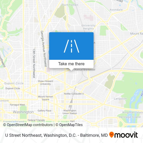 U Street Northeast map