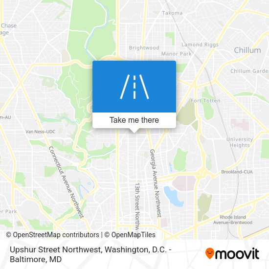 Mapa de Upshur Street Northwest
