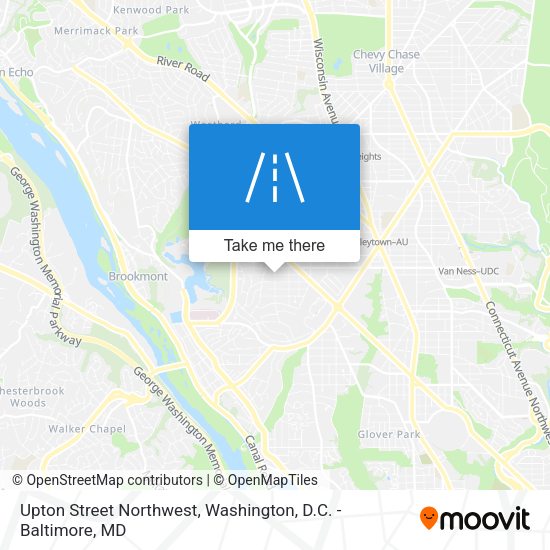 Upton Street Northwest map