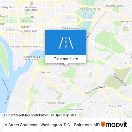 Mapa de V Street Southeast