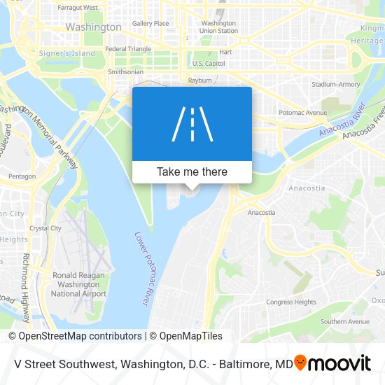 V Street Southwest map