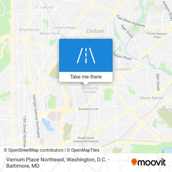 Mapa de Varnum Place Northeast