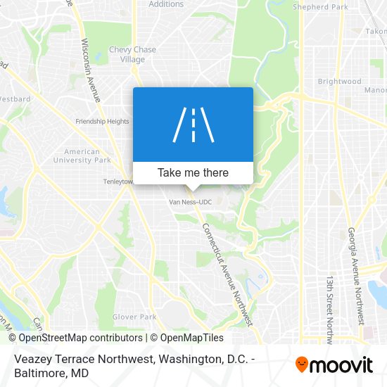 Veazey Terrace Northwest map