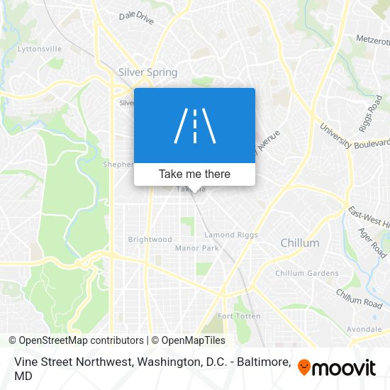 Mapa de Vine Street Northwest