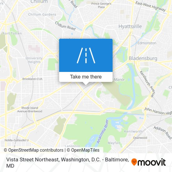 Vista Street Northeast map