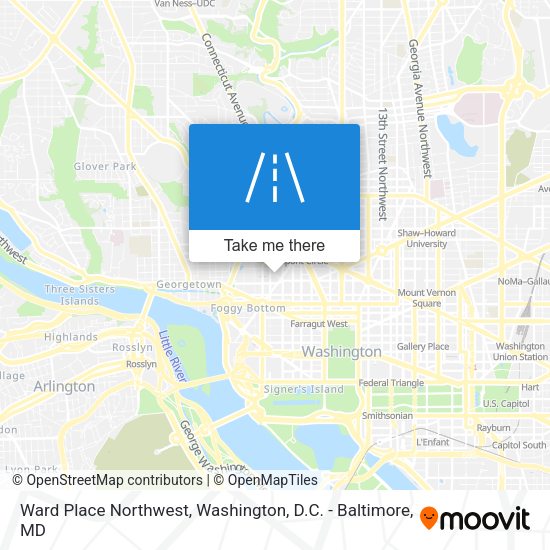 Mapa de Ward Place Northwest