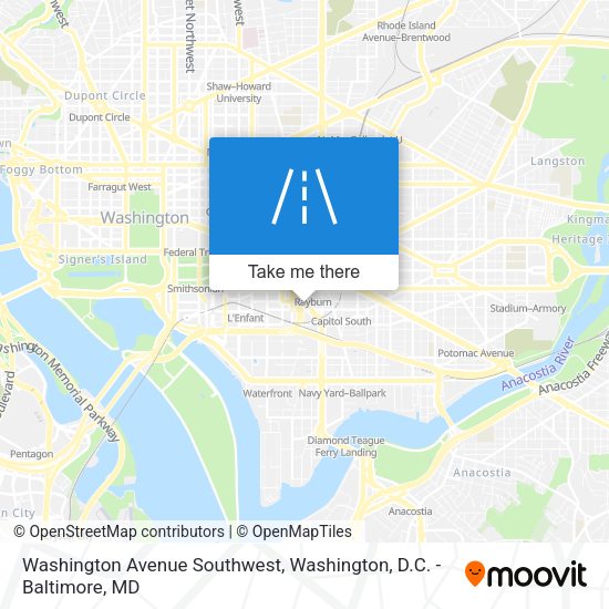 Mapa de Washington Avenue Southwest