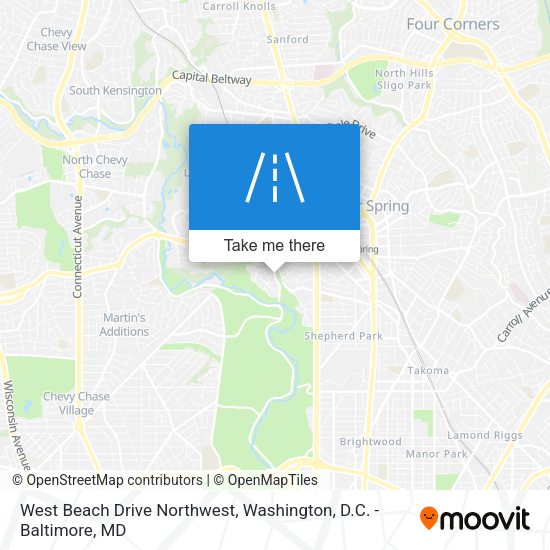 Mapa de West Beach Drive Northwest