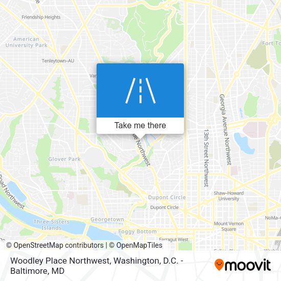 Woodley Place Northwest map