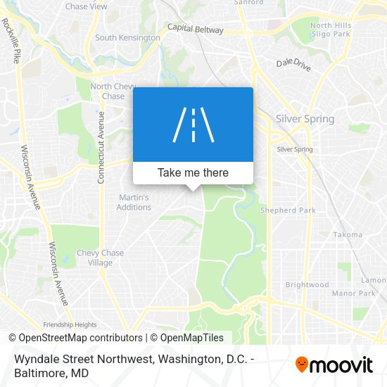 Mapa de Wyndale Street Northwest