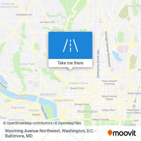 Wyoming Avenue Northwest map