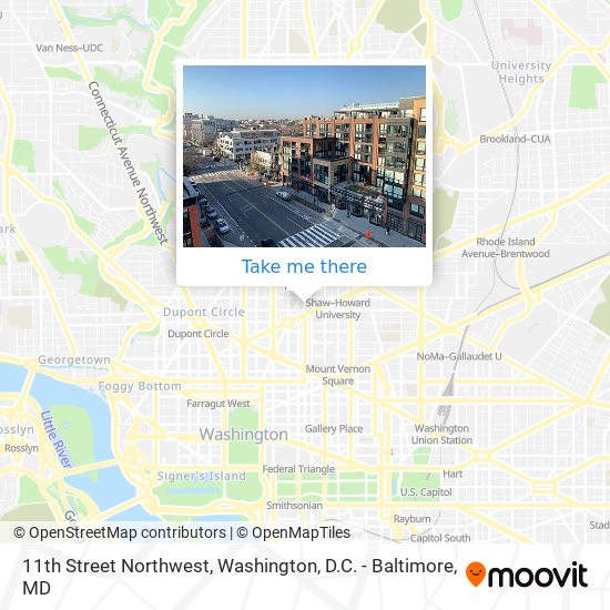 Mapa de 11th Street Northwest