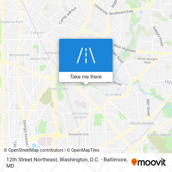 Mapa de 12th Street Northeast