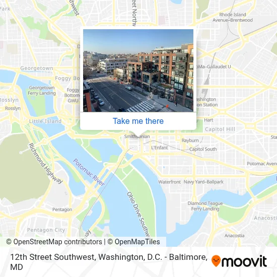 12th Street Southwest map