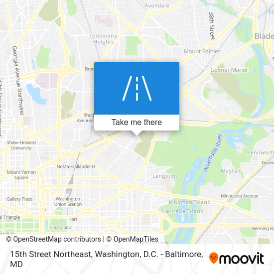 15th Street Northeast map