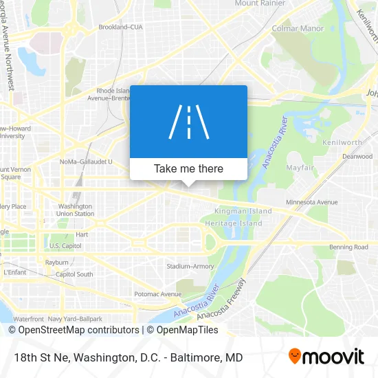 18th St Ne map