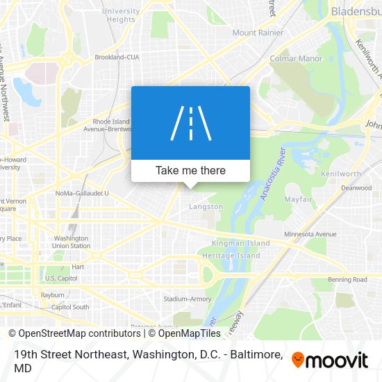 19th Street Northeast map