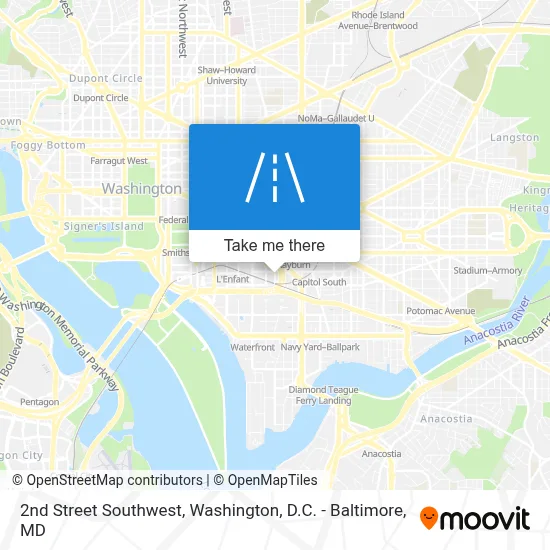 2nd Street Southwest map