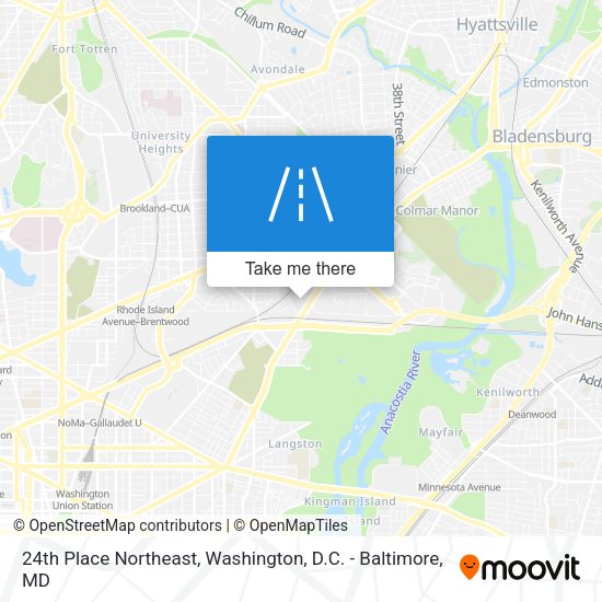 24th Place Northeast map