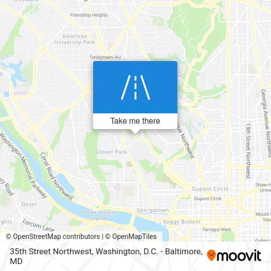 35th Street Northwest map