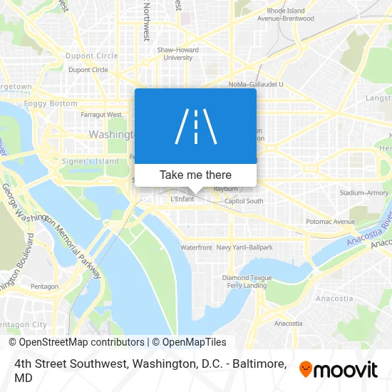 4th Street Southwest map