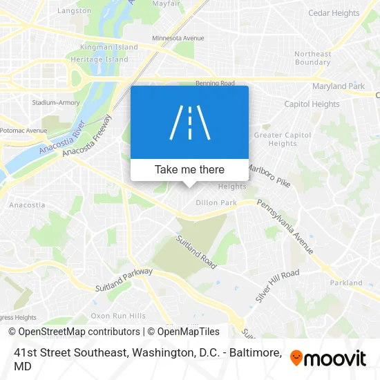 41st Street Southeast map