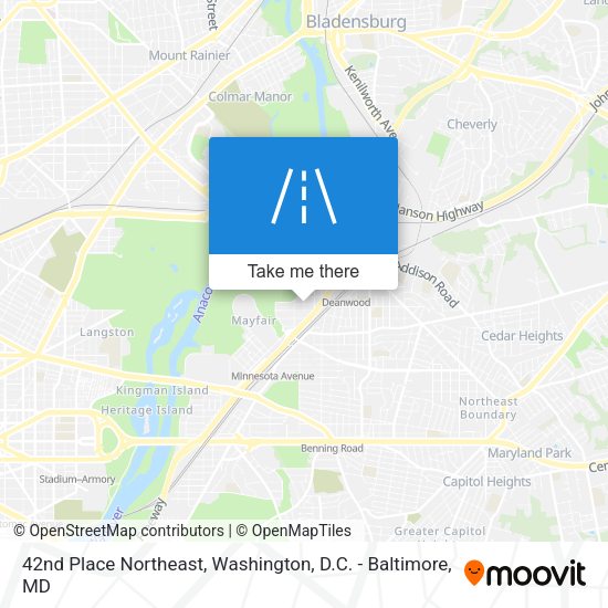 Mapa de 42nd Place Northeast