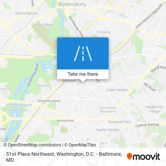 51st Place Northeast map