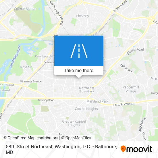 58th Street Northeast map