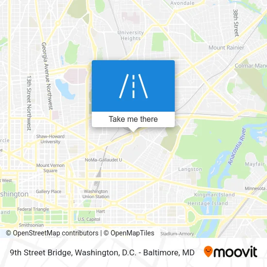 9th Street Bridge map