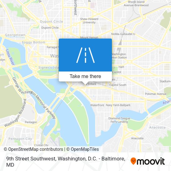 Mapa de 9th Street Southwest