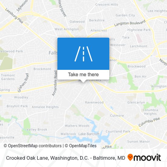 Mapa de Crooked Oak Lane