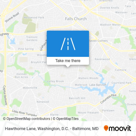 Hawthorne Lane map
