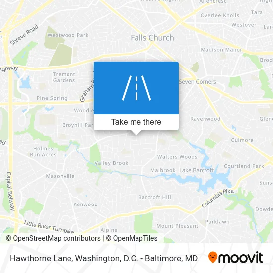 Hawthorne Lane map
