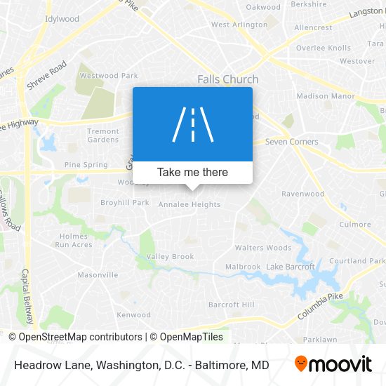 Headrow Lane map