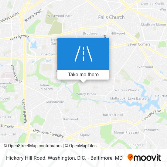 Hickory Hill Road map